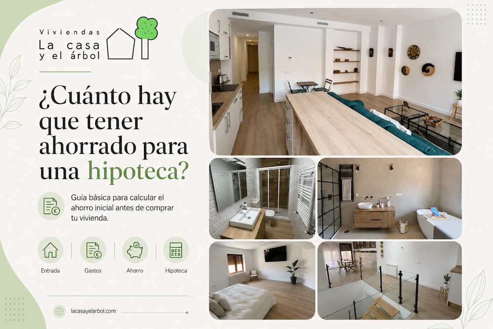 Cuánto hay que tener ahorrado para una hipoteca: entrada del 20% más los gastos de compra.